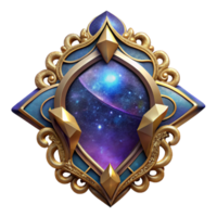 serene modern Ornate Stained Glass Frame Isolated Element high resolution png