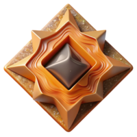 magnificent abstract Overlapping Geometric Pattern Cutout Warm Orange Hues Isolated high resolution png