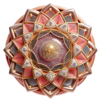 elegant traditional Outlined Mandala with Clear Boundaries Coral Transparent original png