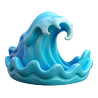 dynamic radiant Ocean wave cropped NO BACKGROUND with Transparent Background. refined png