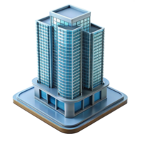 alluring nostalgic nordic Modern skyscraper architectural model, NO BACKGROUND with Transparent Background. masterfully captured png