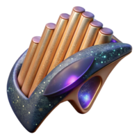 magnificent contemporary Pan Flute Isolated with Natural Texture Transparent Background professional png
