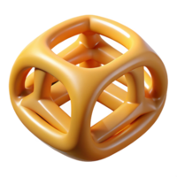 distinguished creative 3D printed object prototype plastic material NO BACKGROUND with Transparent Background. authentic png