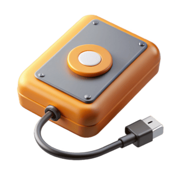 djärv fängslande extern hård kör data lagring säkerhetskopiering lösning Nej bakgrund med transparent bakgrund. 4k png