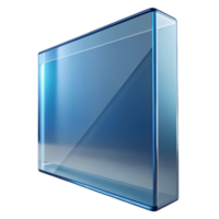 distinctive futuristic Glass panel, reflective, NO BACKGROUND with Transparent Background. gallery standard png