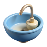beautiful reflective abstract Sink, porcelain, NO BACKGROUND with Transparent Background. artisan png