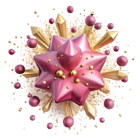 dramatic abstract Pink Confetti Explosion with Burst Effect Element high quality png