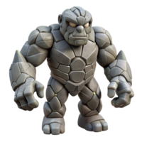 coveted elegant A powerful golem, made of stone. NO BACKGROUND with Transparent Background. genuine png