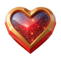 impressive modern Pixel Art Heart Shape Red Color Transparent Background original png