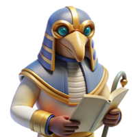 acclaimed traditional Thoth, Egyptian god of writing and knowledge NO BACKGROUND with Transparent Background. sharp png