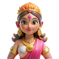 acclaimed elegant Lakshmi, Hindu goddess of wealth and prosperity NO BACKGROUND with Transparent Background. gallery standard png