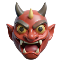 elegant timeless Tengu Mask, Japanese goblin mask NO BACKGROUND with Transparent Background. png