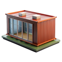 coveted nordic Shipping container home module, NO BACKGROUND with Transparent Background. museum quality png