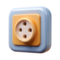distinctive avant-garde Electrical outlet cover, NO BACKGROUND with Transparent Background. sharp png
