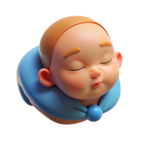 distinctive geometric Sleeping baby, peaceful, serene, NO BACKGROUND with Transparent Background. artisan png