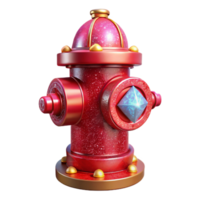 vibrant modern Red Fire Hydrant Front View Cutout premium png