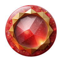 serene minimalist Red Geometric Circle Overlay with Transparent Background authentic png