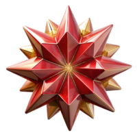 elegant artistic Red Geometric Starburst with Transparent Background high resolution png