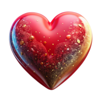 elegant creative Red Heart Shape Front View Isolated png