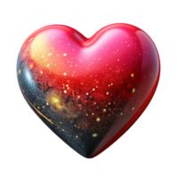 dramatic rustic Red Heart Shape Front View Isolated premium png