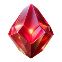 elegant abstract Red Light on a Ruby Gemstone Transparent Background authentic png