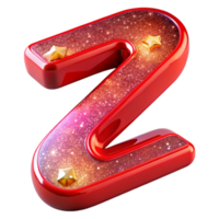 dramatic artistic Red Rounded Letter Z Transparent Background authentic png