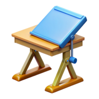 distinguished futuristic Drafting table NO BACKGROUND with Transparent Background. crisp png