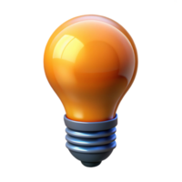 beautiful dreamy futuristic Smart lightbulb emitting a warm glow. NO BACKGROUND with Transparent Background. handcrafted png