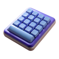 bold serene Wireless keyboard with numeric keypad. NO BACKGROUND with Transparent Background. refined png