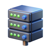 dramatic radiant Server rack with blinking lights. NO BACKGROUND with Transparent Background. crisp png