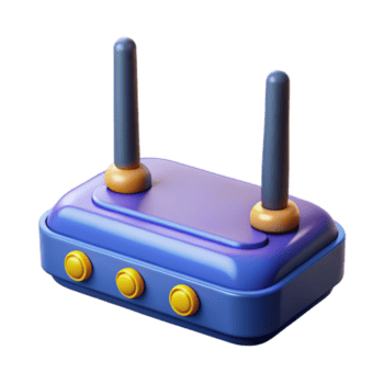 dramático moderno sem fio roteador com antenas. não fundo com transparente fundo. profissional png