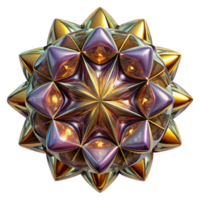 wonderful minimalist Reflective Kaleidoscope Surface Isolated high resolution png