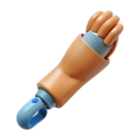 calm extraordinary 3D printed prosthetic limb. NO BACKGROUND with Transparent Background. high quality png