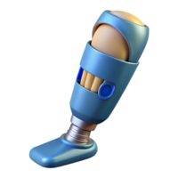 alluring energetic baroque 3D printed prosthetic limb. NO BACKGROUND with Transparent Background. genuine png