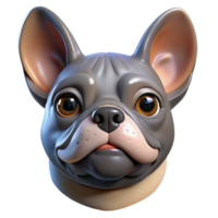 dreamy alluring A portrait of a French Bulldog, head and shoulders, NO BACKGROUND with Transparent Background. masterfully captured png