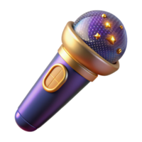 vibrant creative Retro Microphone Angled View Transparent original png