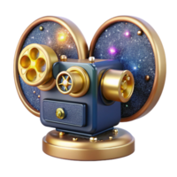 stunning creative Retro Movie Projector Front View Isolated Cutout exclusive png