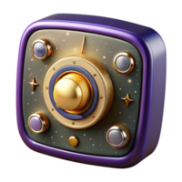magnificent abstract Retro Radio Dial Close Up Isolated with Tuning Knob exclusive png