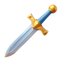 dazzling nordic Excalibur, King Arthur's sword. NO BACKGROUND with Transparent Background. high quality png