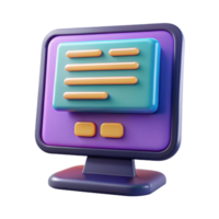 calm alluring Computer monitor displaying code NO BACKGROUND with Transparent Background. perfect clarity png
