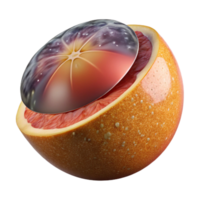 dramatic rustic Ripe Grapefruit Half Transparent Background original png