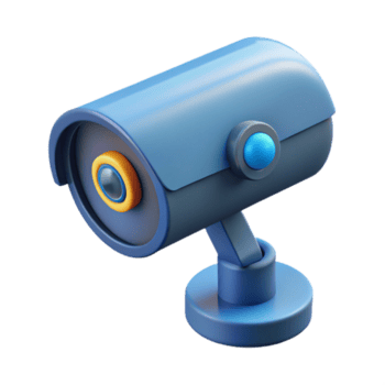 dinamico straordinario sicurezza telecamera con movimento rivelazione attivato no sfondo con trasparente sfondo. croccante png