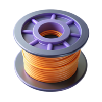 captivating inspired 3D printer filament spool NO BACKGROUND with Transparent Background. png