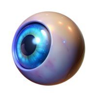 beautiful geometric A realistic rendering of a single human eye with a magical glow, NO BACKGROUND with Transparent Background. high quality png