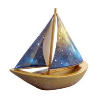 serene abstract Sailboat Side Angle Isolated Cutout png