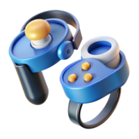 dramatic dramatic Virtual Reality controllers NO BACKGROUND with Transparent Background. studio quality png