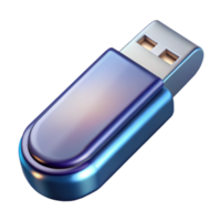 elegant traditional USB flash drive with metallic casing NO BACKGROUND with Transparent Background. sharp png