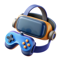 beautiful nordic Virtual reality headset with controllers NO BACKGROUND with Transparent Background. expertly shot png