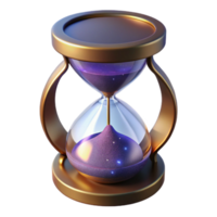 impressive vintage Sand Timer Empty Angled View Cutout Transparent Background original png