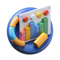 distinctive abstract Digital marketing analytics chart NO BACKGROUND with Transparent Background. perfect clarity png